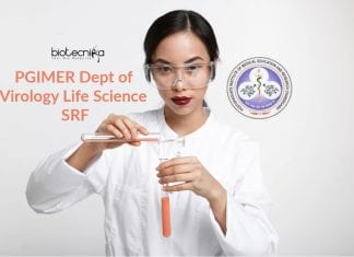 PGIMER Dept of Virology Life Science SRF Vacancy Available