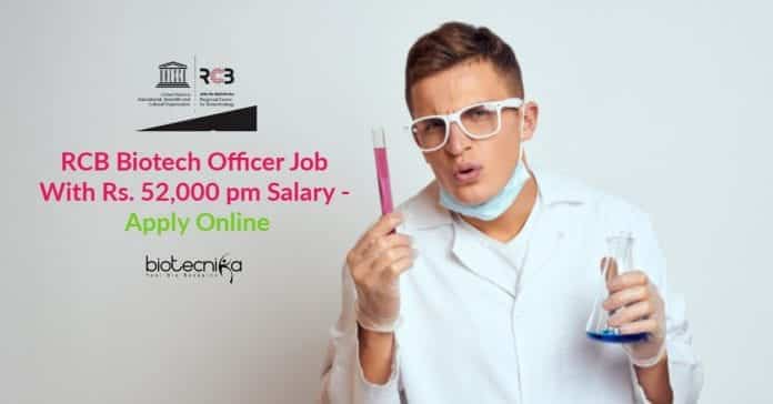 RCB Biotech Officer Job