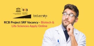 RCB Project SRF Vacancy
