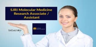 SJRI Molecular Medicine Research Associate/Assistant Job Opening