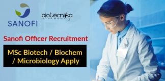 Sanofi Officer Recruitment