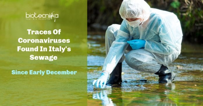 coronaviruses found in Italy's sewage