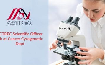 ACTREC Scientific Officer Job