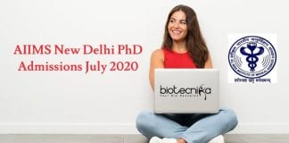 AIIMS New Delhi PhD