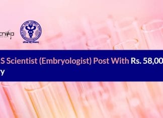 AIIMS Scientist (Embryologist) Post With Rs. 58,000 pm Salary AIIMS Scientist