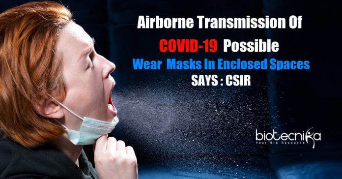 Airborne transmission of coronavirus possible