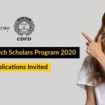 CDFD Research Scholars Program