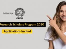CDFD Research Scholars Program