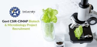 CSIR-CIMAP Biotech Job