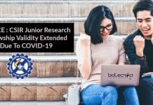 CSIR JRF Validity Extended