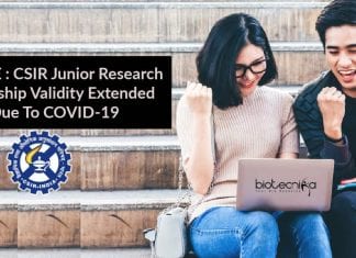 CSIR JRF Validity Extended