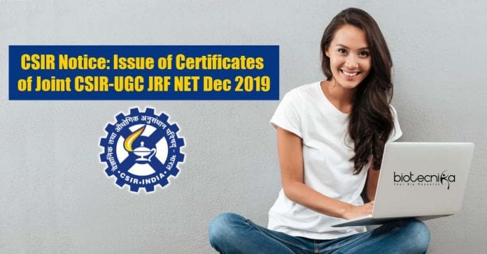 CSIR Notice Latest