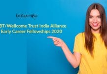 DBT/Wellcome Trust India Alliance Early Career Fellowships 2020 DBT Wellcome Trust