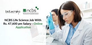 Freshers NCBS Life Science