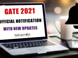 GATE 2021 Notification, Application Date, Deadline & Eligibility GATE 2021 Notification