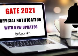 GATE 2021 Notification, Application Date, Deadline & Eligibility GATE 2021 Notification