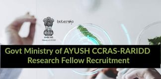 Govt CCRAS-RARIDD Research Fellow