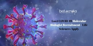 Govt COVID-19 Molecular Biologist