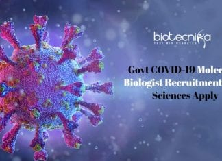 Govt COVID-19 Molecular Biologist