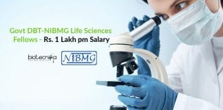Govt DBT-NIBMG Life Sciences Fellows