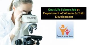 Govt Life Science Job