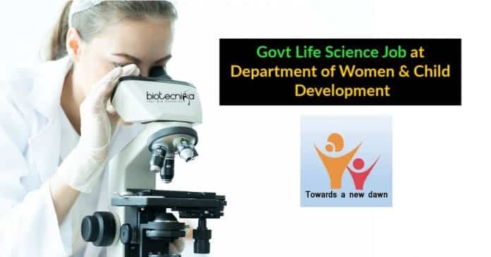 Govt Life Science Job