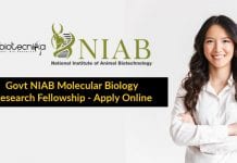 Govt NIAB Molecular Biology Research Fellowship – Apply Online Govt NIAB Molecular Biology
