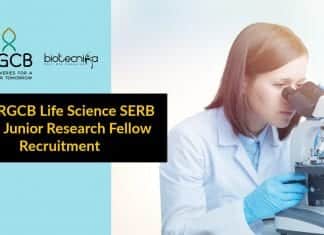 Govt RGCB Life Science SERB (DST) Junior Research Fellow Recruitment Govt RGCB