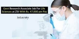 Govt Research Associate Job