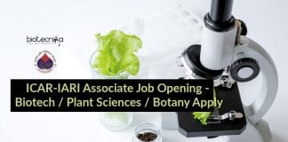 ICAR-IARI Associate Job Opening