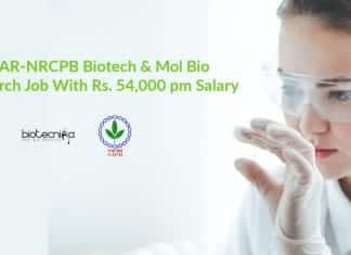 ICAR-NRCPB Research Jobs MSc