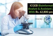 ICGEB Bioinformatics Analyst & Assistant Jobs With Rs. 62,800 pm Pay ICGEB Bioinformatics Analyst