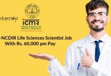 ICMR-NCDIR Life Sciences Scientist Job With Rs. 60,000 pm Pay ICMR-NCDIR Life Sciences