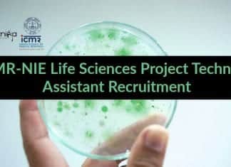 ICMR-NIE Life Sciences Project Technical Assistant Recruitment ICMR-NIE Life Sciences Project