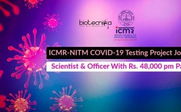 ICMR-NITM COVID-19 Testing Project Jobs – Scientist & Officer With Rs. 48,000 pm Pay ICMR-NITM COVID-19 Testing