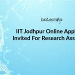 IIT Jodhpur Online Applications Invited For Research Associate Job