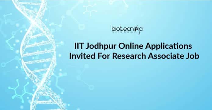 IIT Jodhpur Online Applications Invited For Research Associate Job