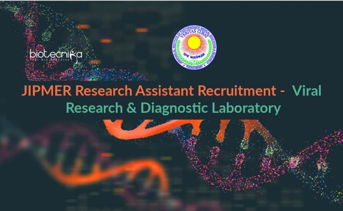 JIPMER Research Assistant Recruitment