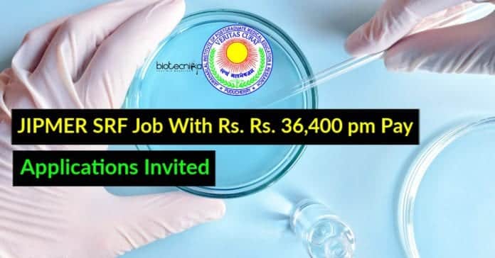 JIPMER SRF Job