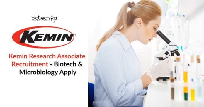 Kemin Research Associate Recruitment