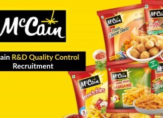 McCain R&D Quality Control Recruitment – Apply Online McCain R&D Quality Control Recruitment