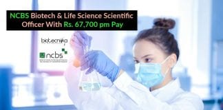 NCBS Biotech Scientific Officer