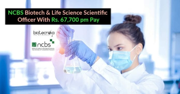 NCBS Biotech Scientific Officer