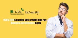 NCBS-TIFR Scientific Officer