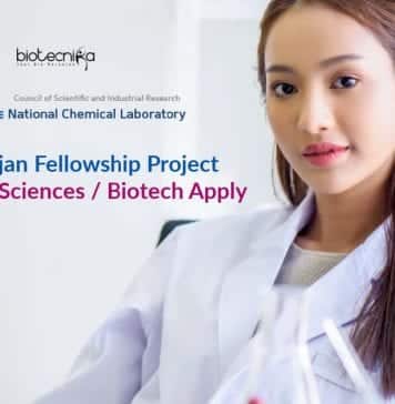 NCL Ramanujan Fellowship Project Assistant – Life Sciences / Biotech Apply NCL Ramanujan Fellowship Project