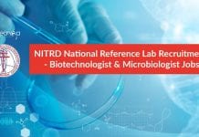 NITRD National Reference Lab Recruitment – Biotechnologist & Microbiologist Jobs NITRD Jobs