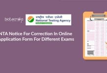NTA Notice For Correction