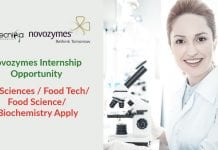 Novozymes Internship Opportunity – Life Sciences/ Food Tech/ Biochem Apply Novozymes Latest Jobs