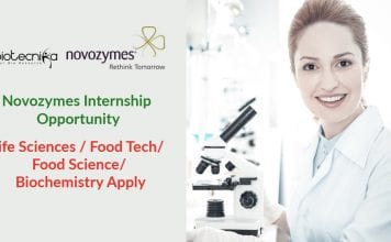 Novozymes Internship Opportunity – Life Sciences/ Food Tech/ Biochem Apply Novozymes Latest Jobs