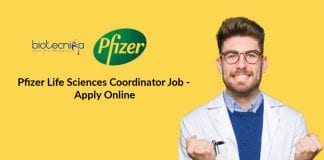 Pfizer Life Sciences Coordinator Job